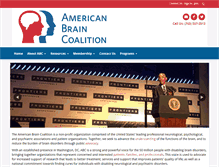 Tablet Screenshot of americanbraincoalition.org